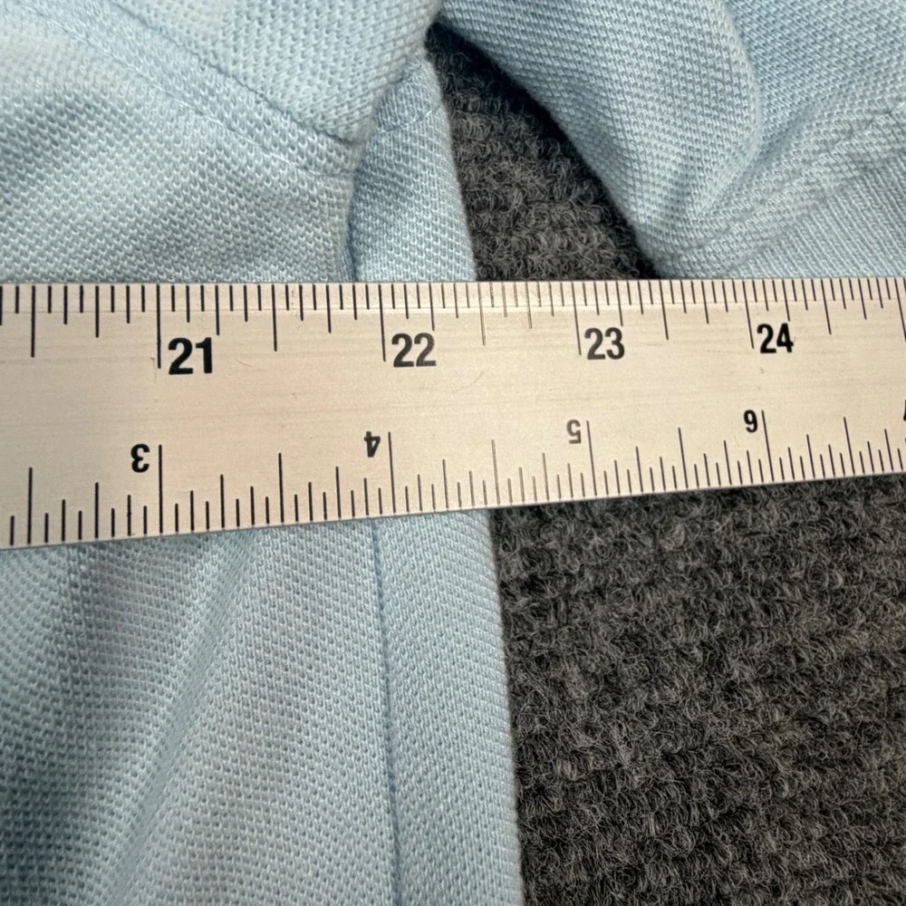 Faded Glory Mens‎ XL Light Blue Short Sleeve 100% Cotton Pique Polo Shirt